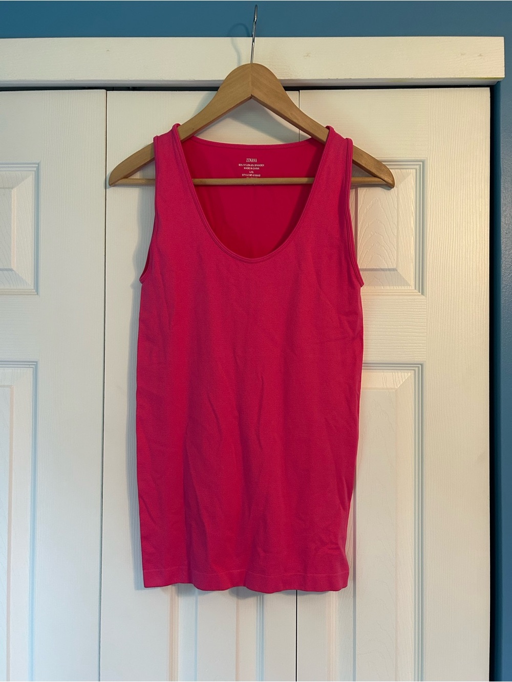 Zenana Outfitters Hot Pink Scoop Neck Tank